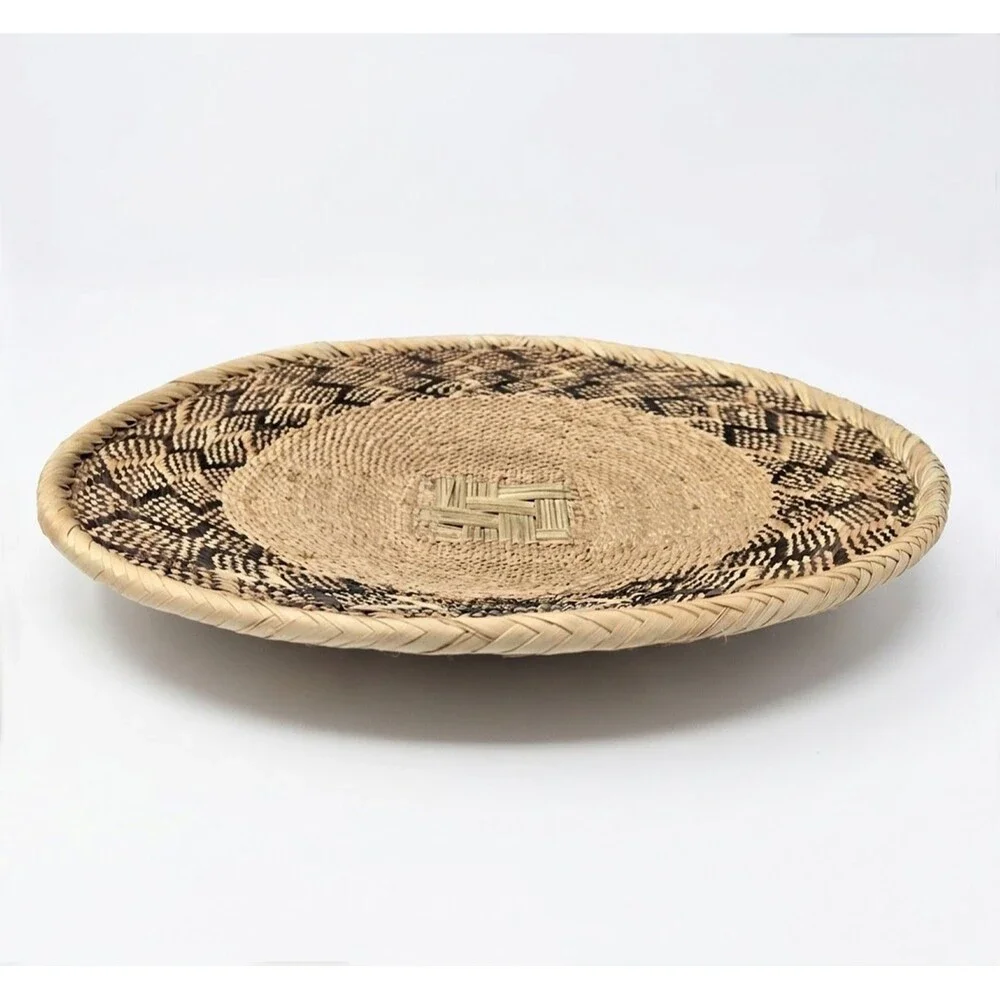 African Binga Tonga Wall Basket Table Platter Geometric Handwoven Zimbabwe 15